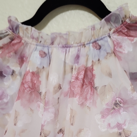 Lena Floral Romper with Tie Front and Ruffle Details - Picture 10 of 16